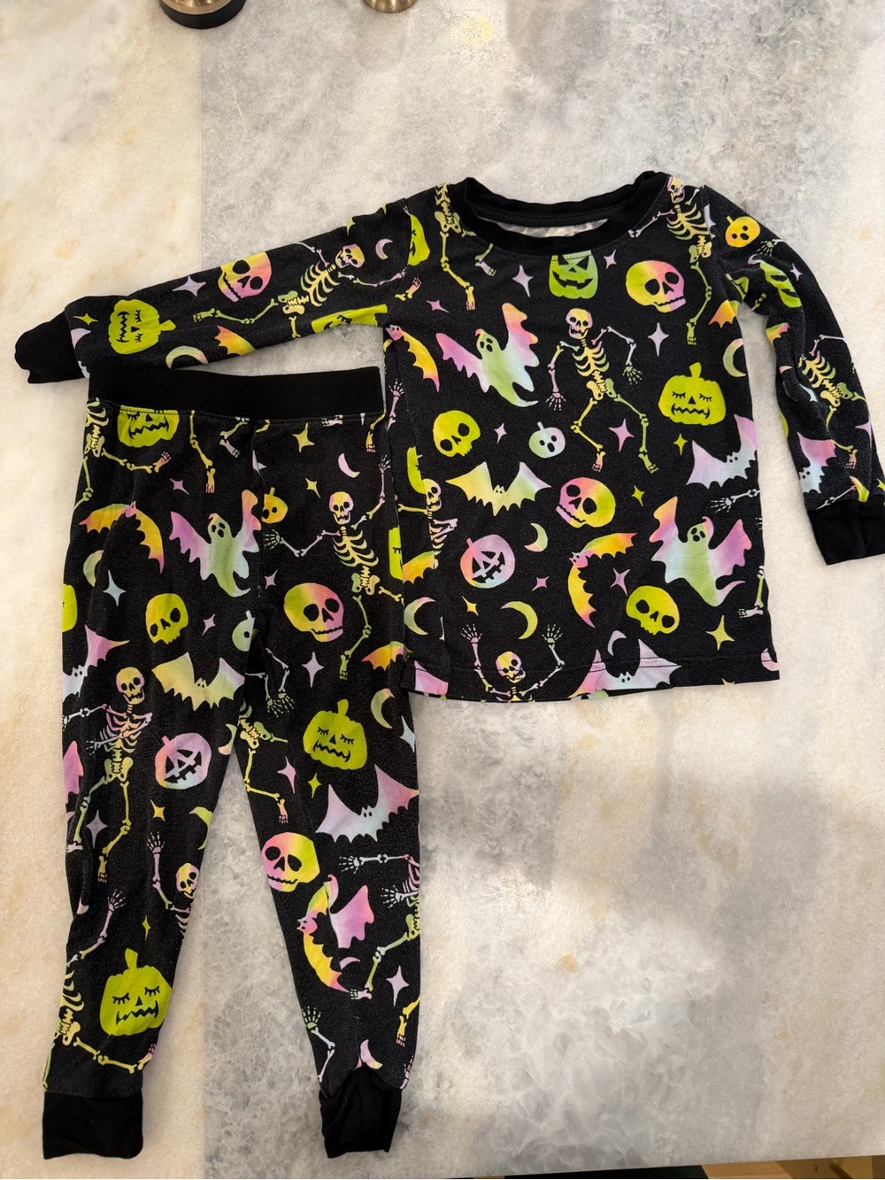 Little Sleepies Neon Ghost pajamas 12-18 months